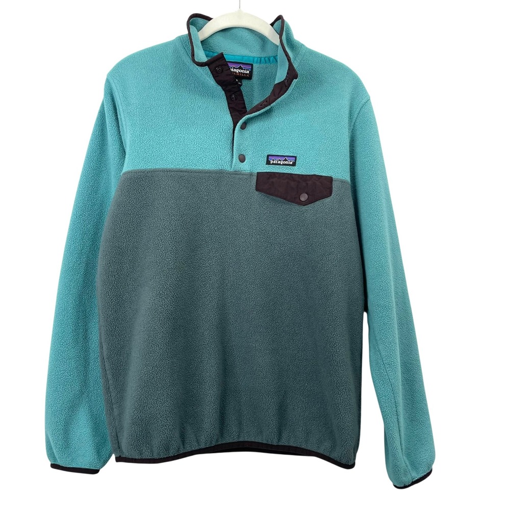 Patagonia Lightweight Synchilla Snap-T Pullover Size S‎ Nouveau Green teal